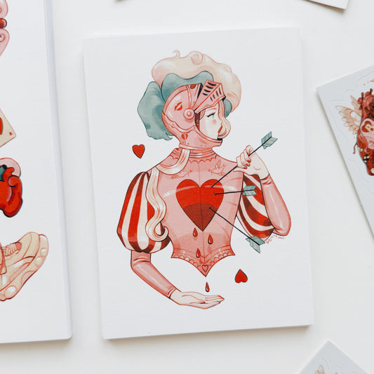 Pink Knight // A6 PRINT