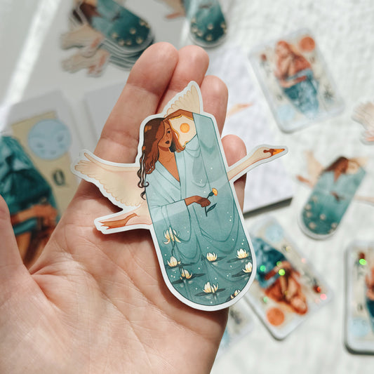 Swan Lady // Holographic Sticker