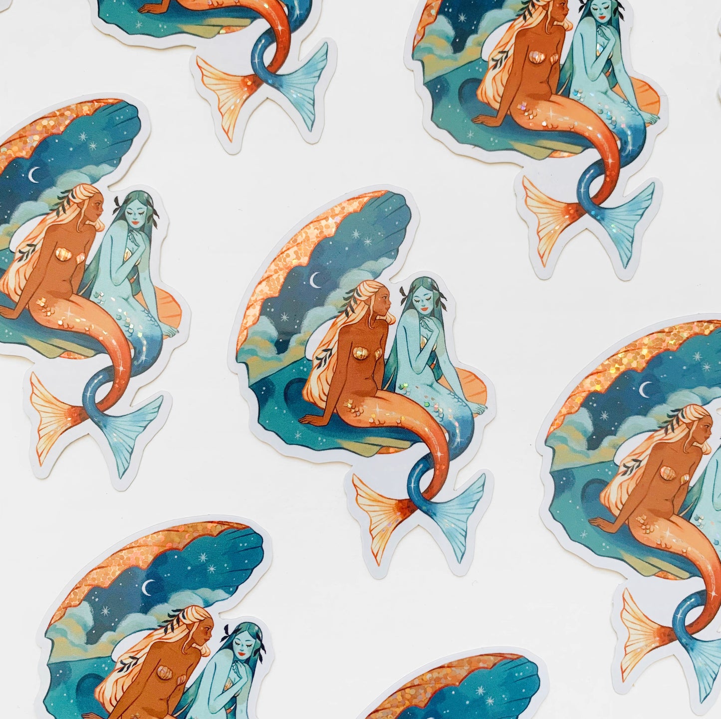 Mermaids // Glittery Sticker