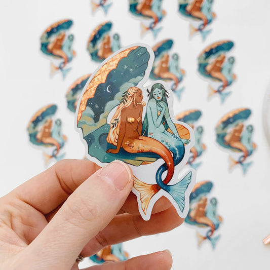 Mermaids // Glittery Sticker