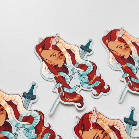 Perseus Sword // Mirror Sticker