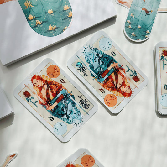 Moon & Sun // Glittery Sticker