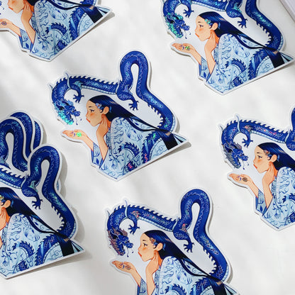 Dragon #1 // Glittery Sticker
